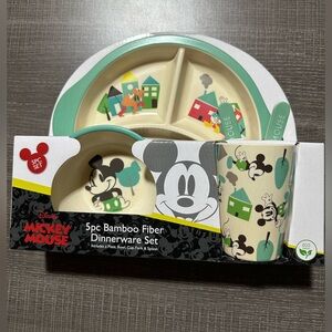 Disney Mickey Mouse Bamboo Fiber Dinnerware Set